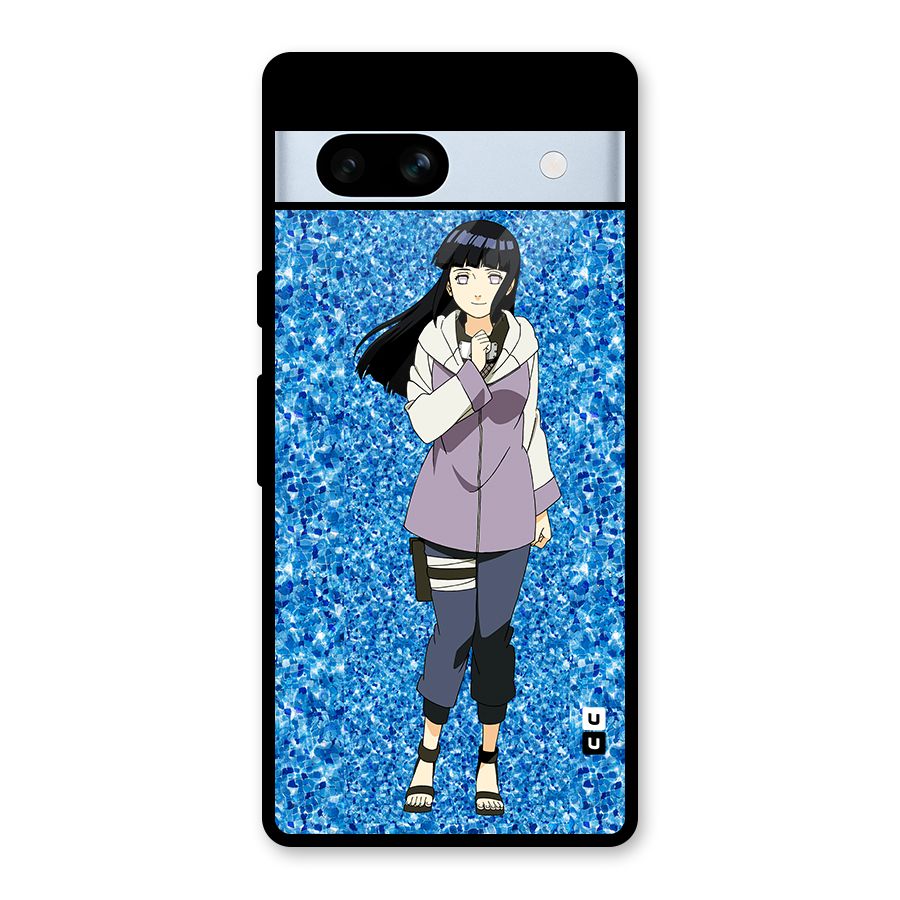 Cute Hinata hyuga Glass Back Case for Google Pixel 7a
