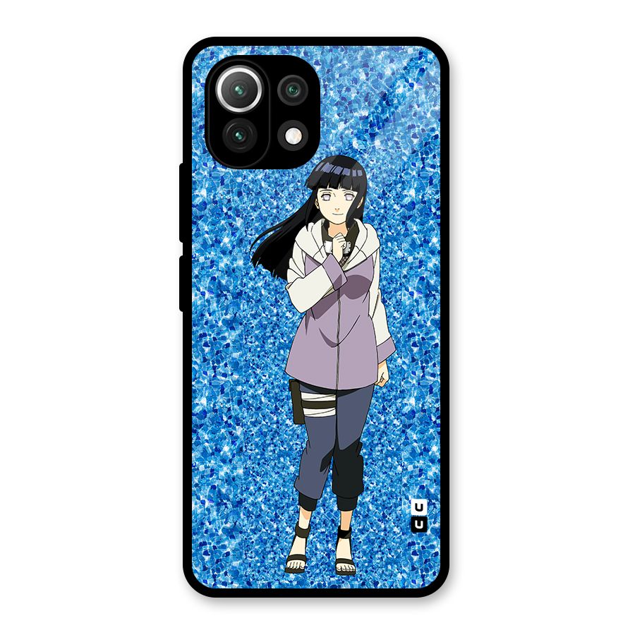 Cute Hinata hyuga Glass Back Case for Mi 11 Lite NE 5G