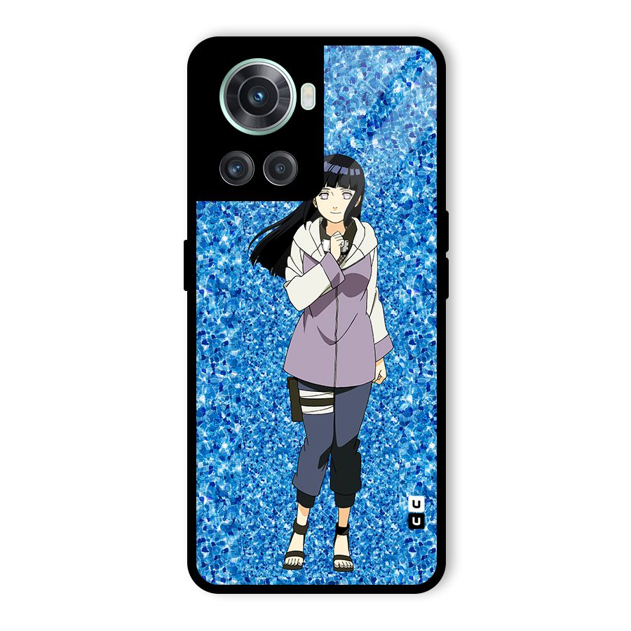 Cute Hinata hyuga Glass Back Case for OnePlus 10R