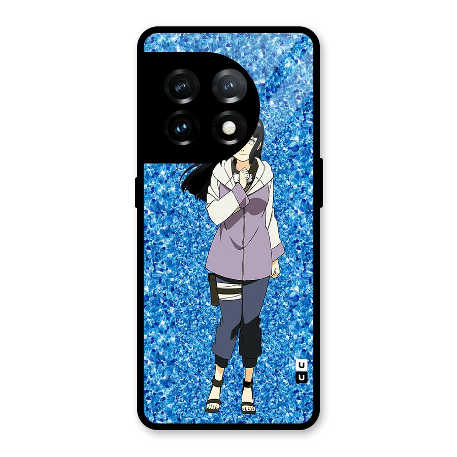 Cute Hinata hyuga Glass Back Case for OnePlus 11