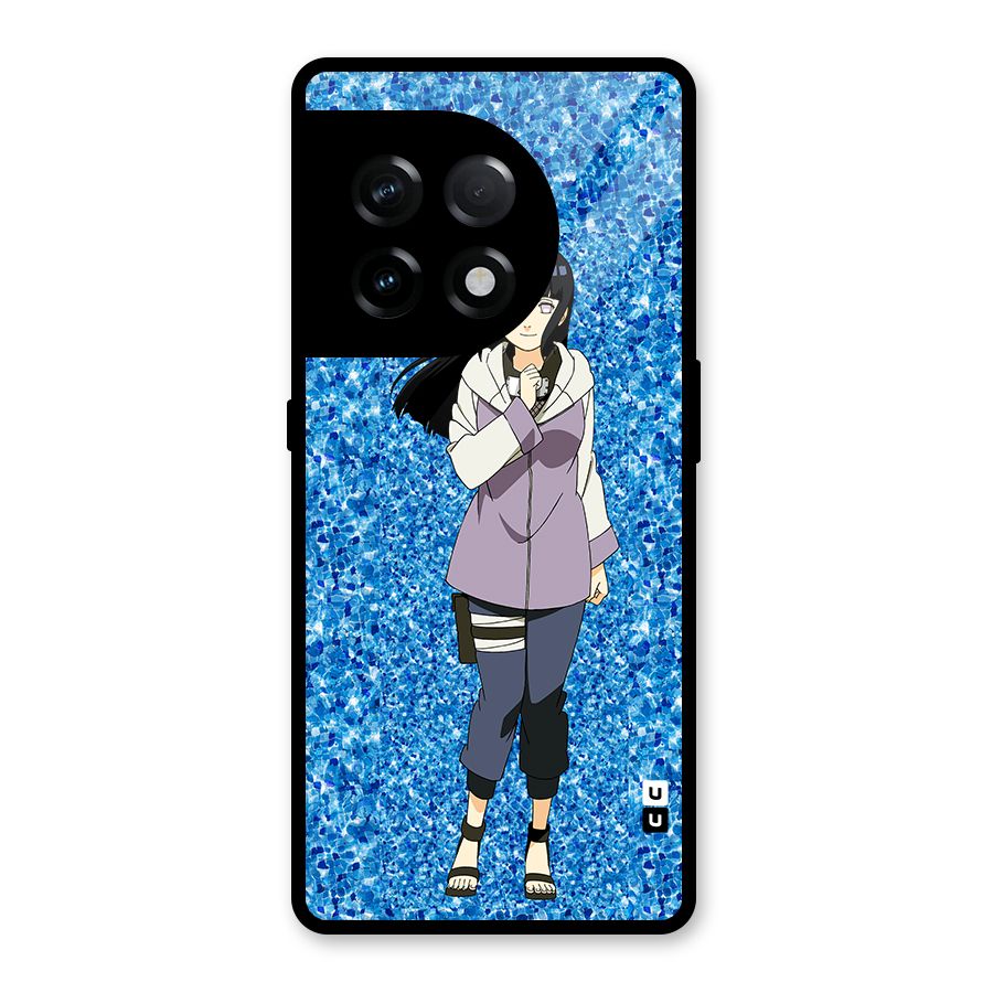 Cute Hinata hyuga Glass Back Case for OnePlus 11R