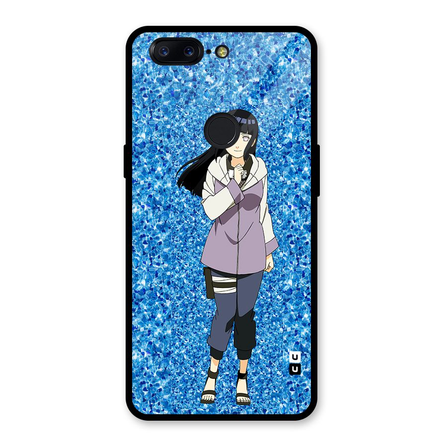 Cute Hinata hyuga Glass Back Case for OnePlus 5T