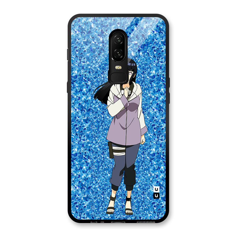 Cute Hinata hyuga Glass Back Case for OnePlus 6