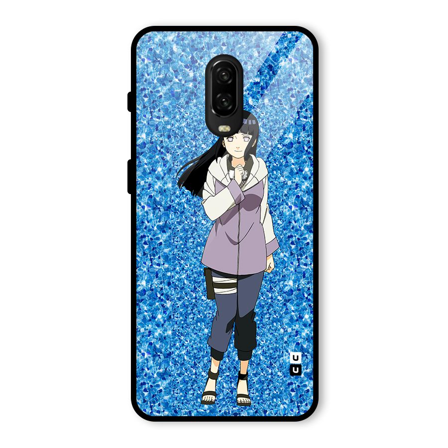 Cute Hinata hyuga Glass Back Case for OnePlus 6T