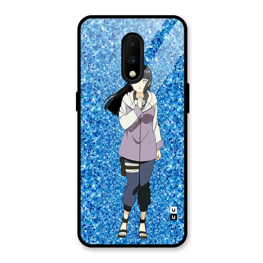 Cute Hinata hyuga Glass Back Case for OnePlus 7