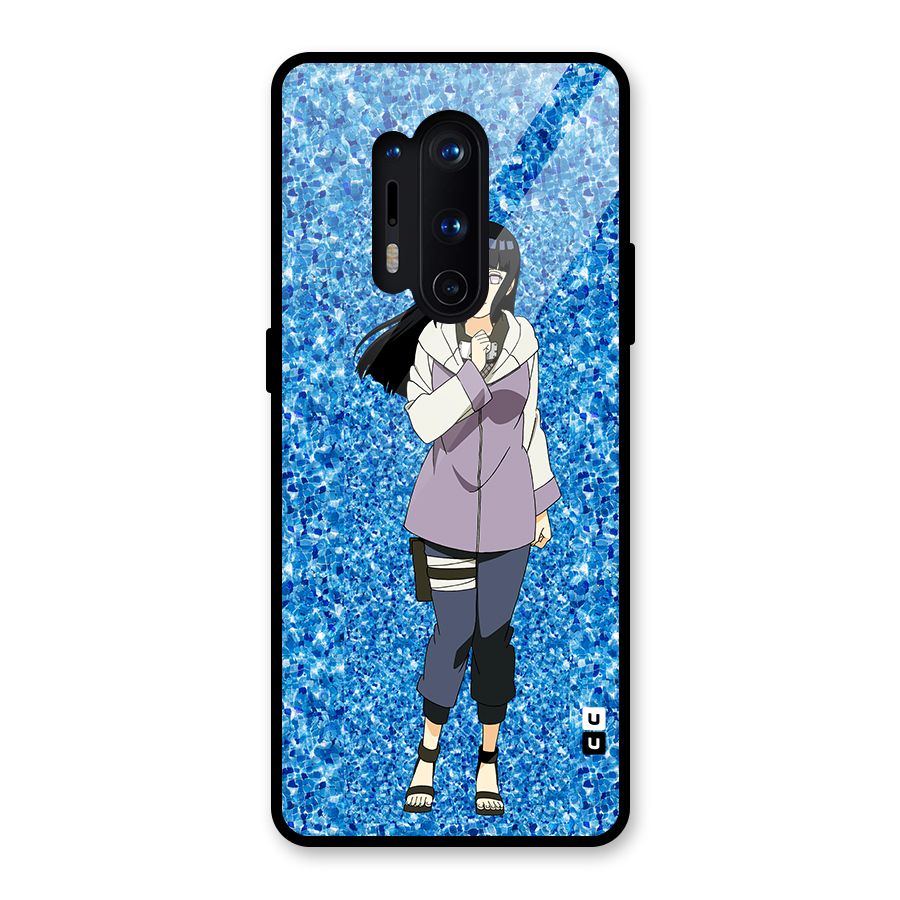 Cute Hinata hyuga Glass Back Case for OnePlus 8 Pro