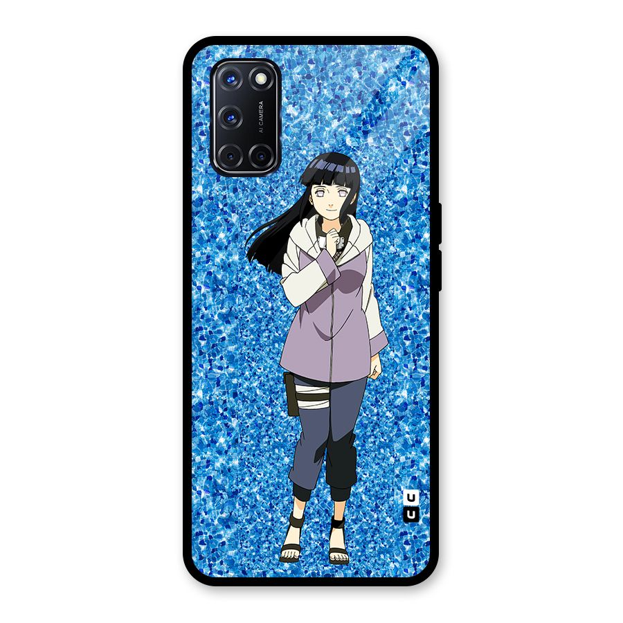Cute Hinata hyuga Glass Back Case for Oppo A52