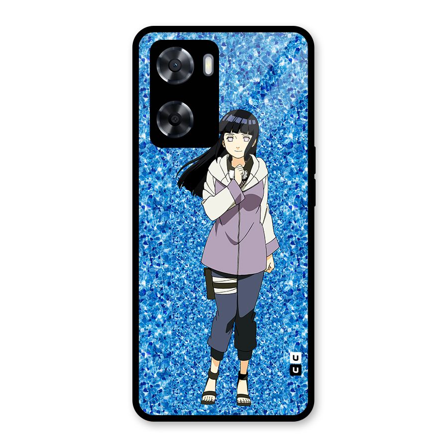 Cute Hinata hyuga Glass Back Case for Oppo A57 2022