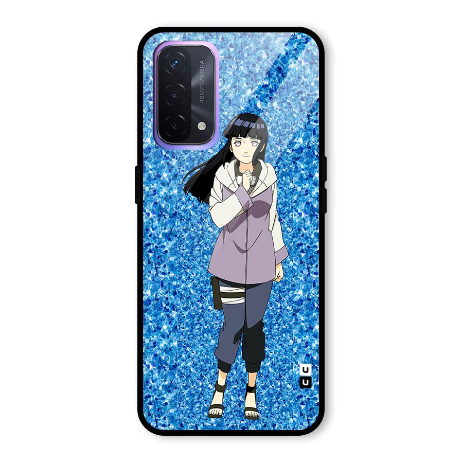 Cute Hinata hyuga Glass Back Case for Oppo A74 5G