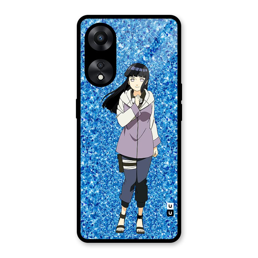 Cute Hinata hyuga Glass Back Case for Oppo A78