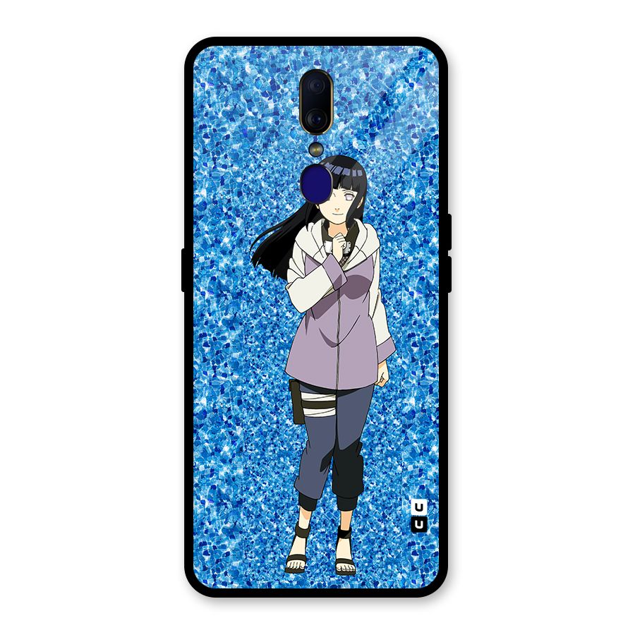 Cute Hinata hyuga Glass Back Case for Oppo F11