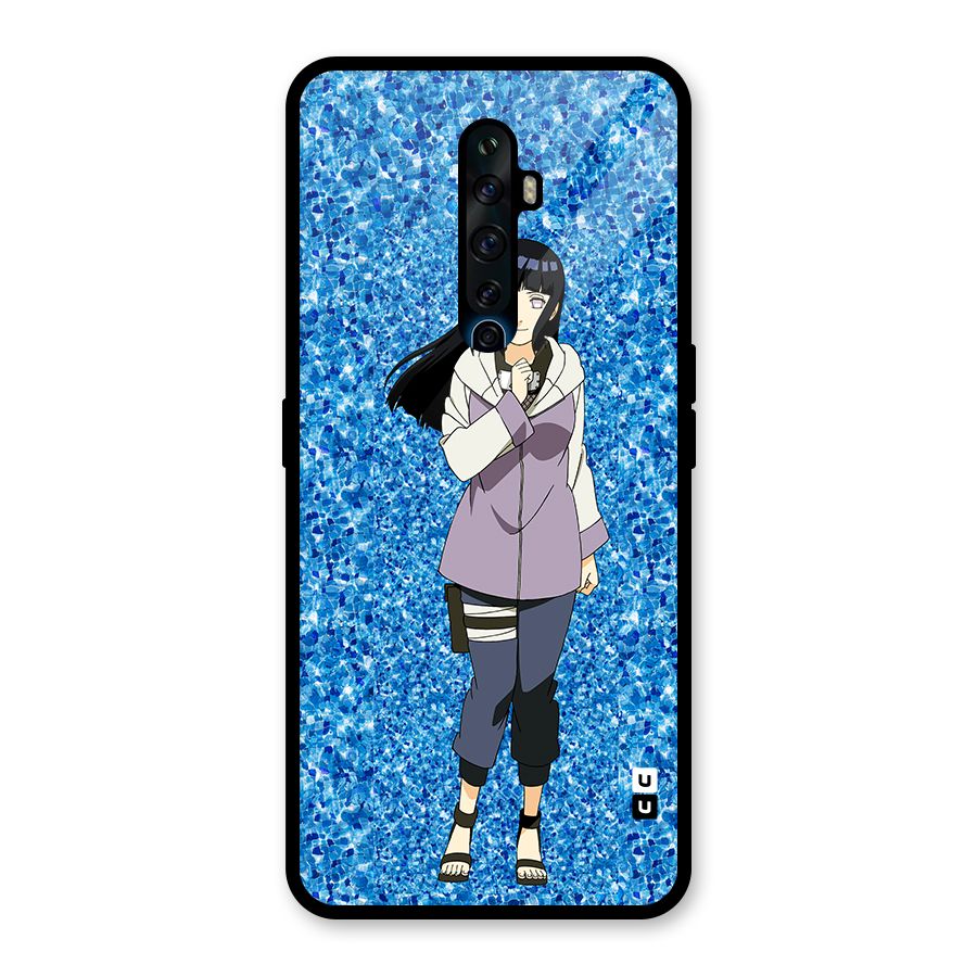 Cute Hinata hyuga Glass Back Case for Oppo Reno2 F