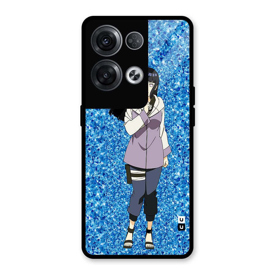 Cute Hinata hyuga Glass Back Case for Oppo Reno8 Pro 5G