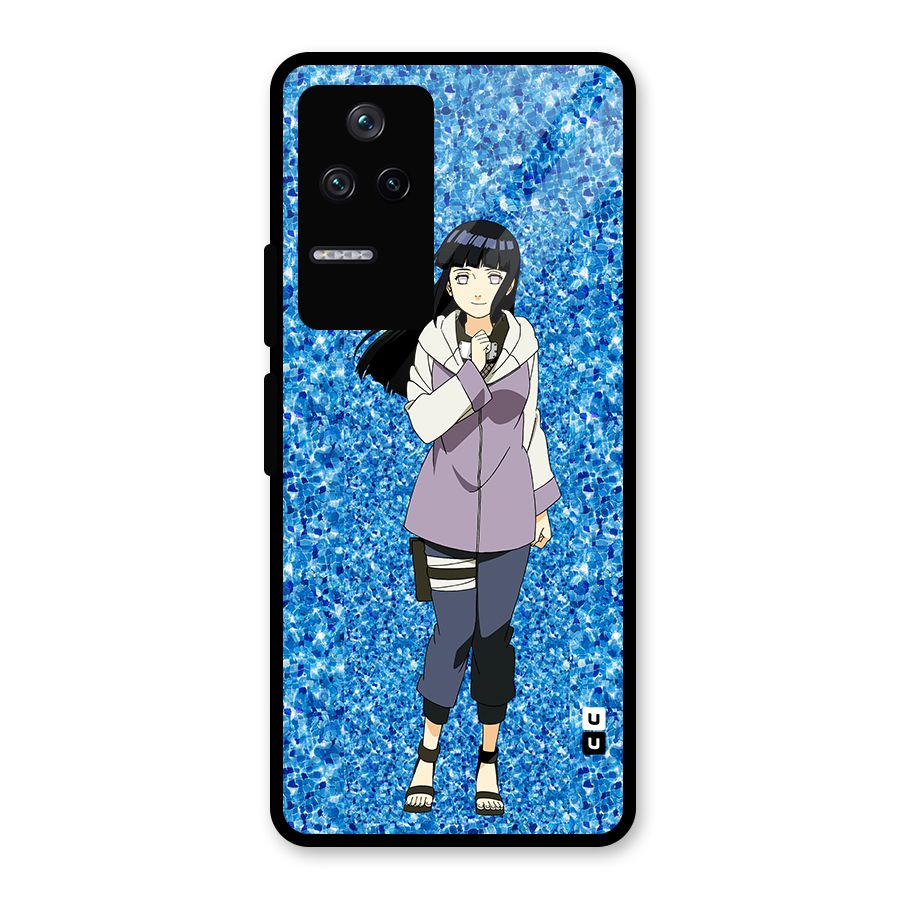 Cute Hinata hyuga Glass Back Case for Poco F4 5G
