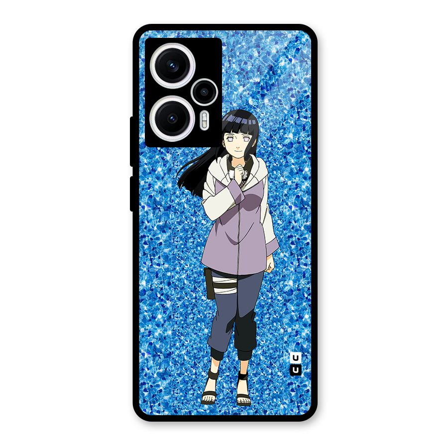 Cute Hinata hyuga Glass Back Case for Poco F5