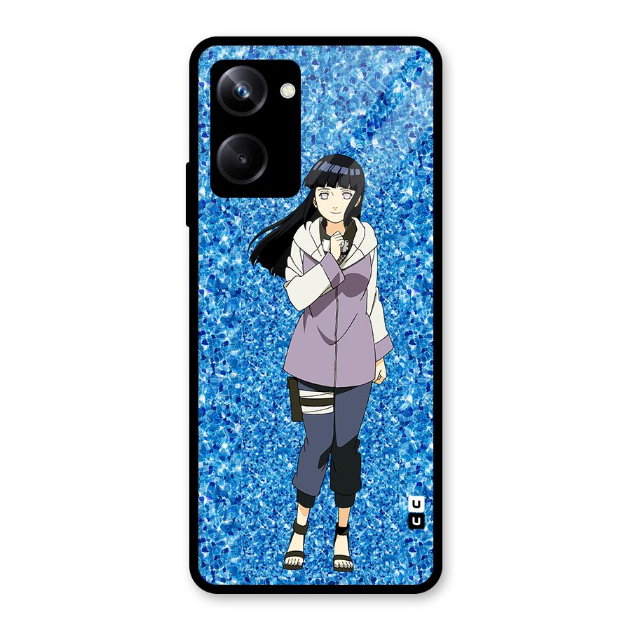Cute Hinata hyuga Glass Back Case for Realme 10 Pro