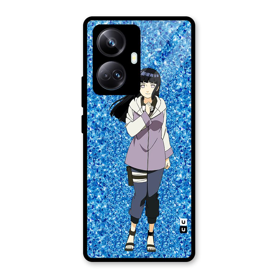 Cute Hinata hyuga Glass Back Case for Realme 10 Pro Plus