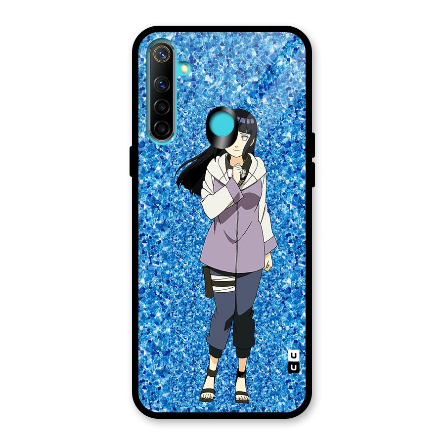 Cute Hinata hyuga Glass Back Case for Realme 5s