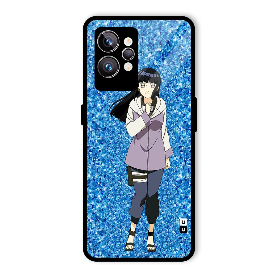Cute Hinata hyuga Glass Back Case for Realme GT2 Pro