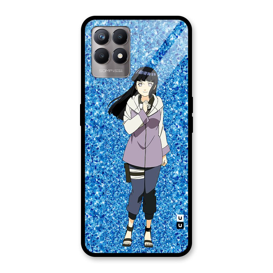 Cute Hinata hyuga Glass Back Case for Realme Narzo 50