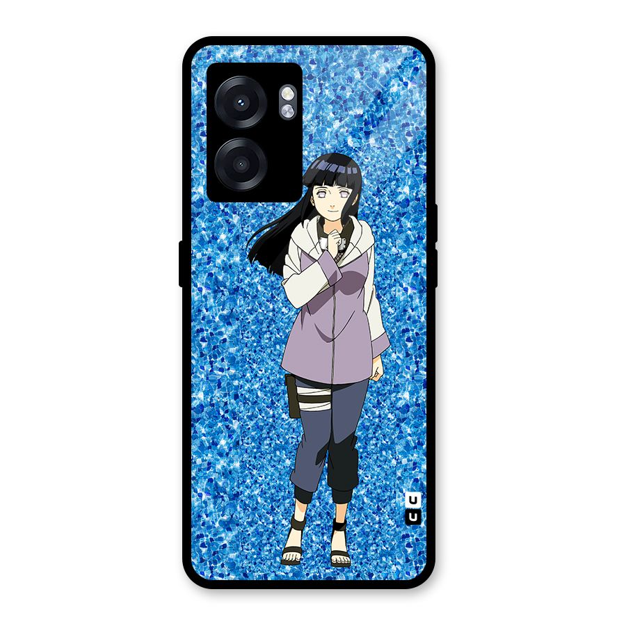 Cute Hinata hyuga Glass Back Case for Realme Narzo 50 5G