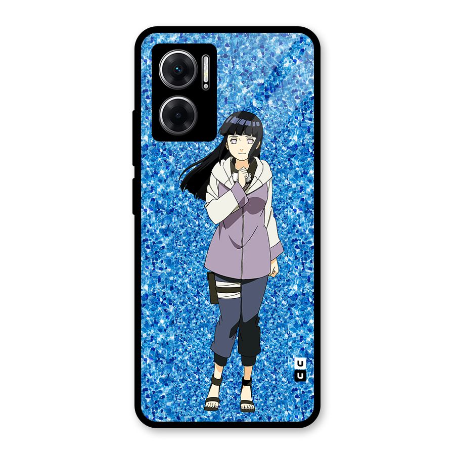 Cute Hinata hyuga Glass Back Case for Redmi 11 Prime 5G