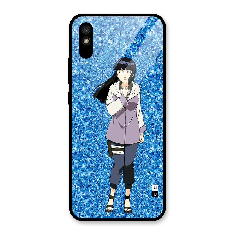 Cute Hinata hyuga Glass Back Case for Redmi 9A