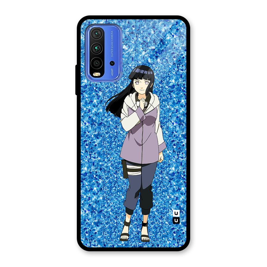 Cute Hinata hyuga Glass Back Case for Redmi 9 Power