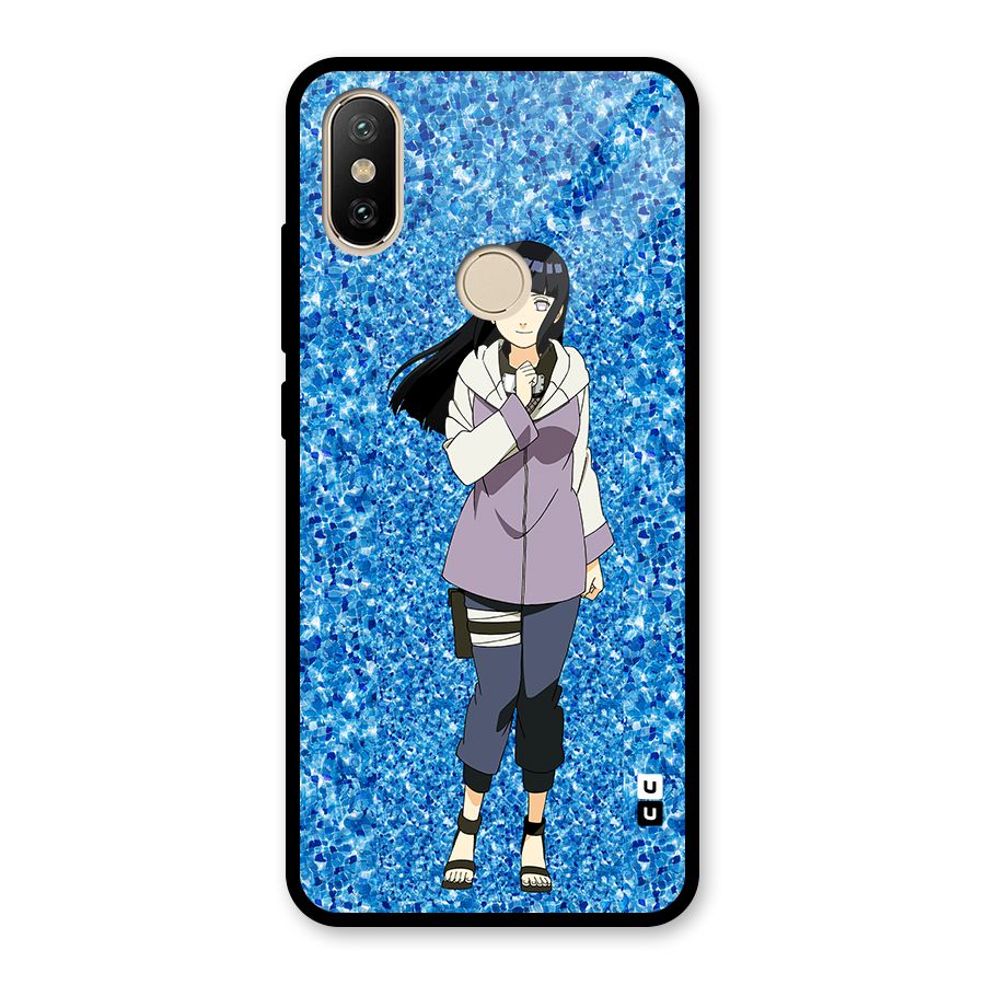 Cute Hinata hyuga Glass Back Case for Redmi A2