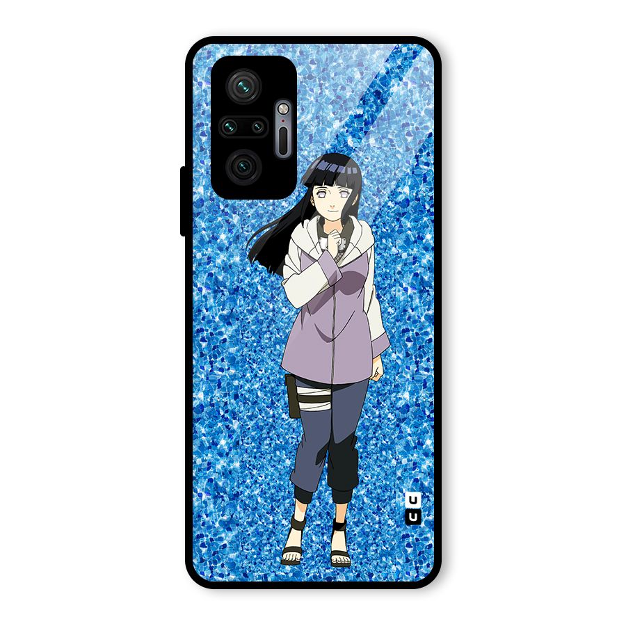 Cute Hinata hyuga Glass Back Case for Redmi Note 10 Pro