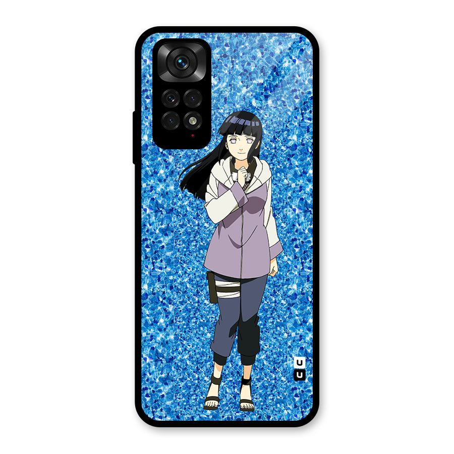 Cute Hinata hyuga Glass Back Case for Redmi Note 11