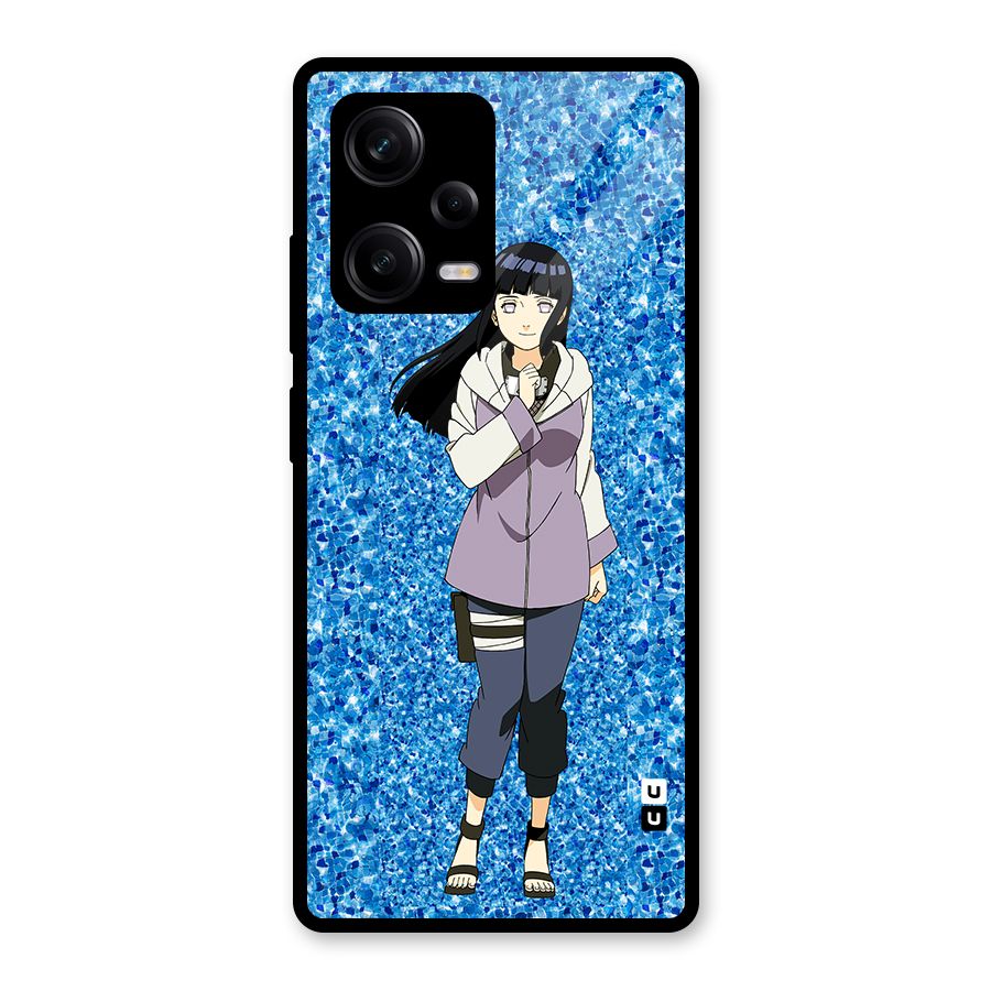 Cute Hinata hyuga Glass Back Case for Redmi Note 12 Pro