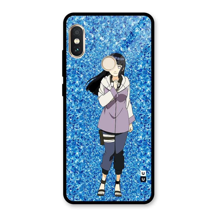 Cute Hinata hyuga Glass Back Case for Redmi Note 5 Pro