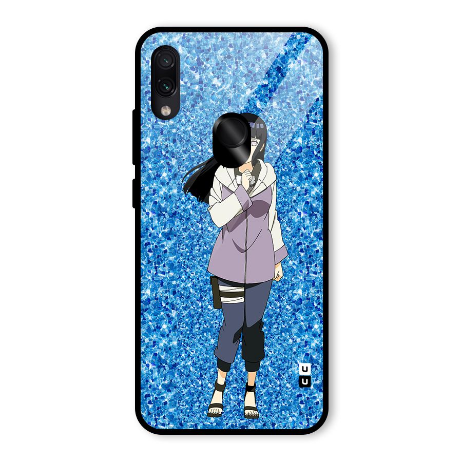 Cute Hinata hyuga Glass Back Case for Redmi Note 7S