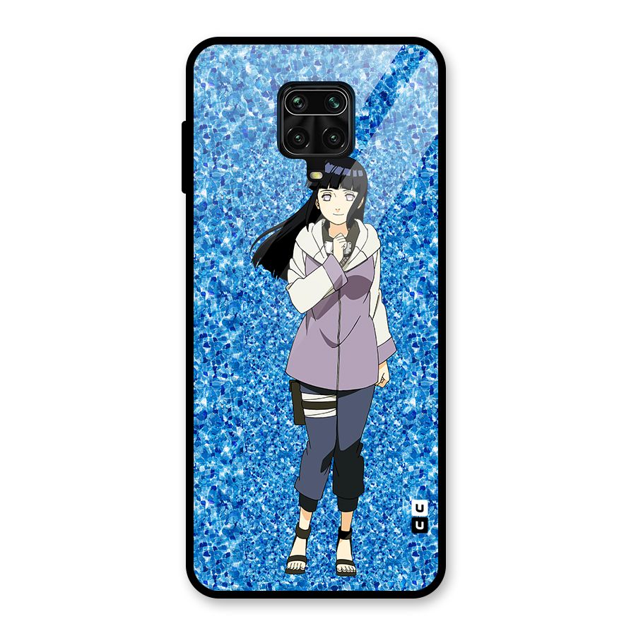 Cute Hinata hyuga Glass Back Case for Redmi Note 9 Pro