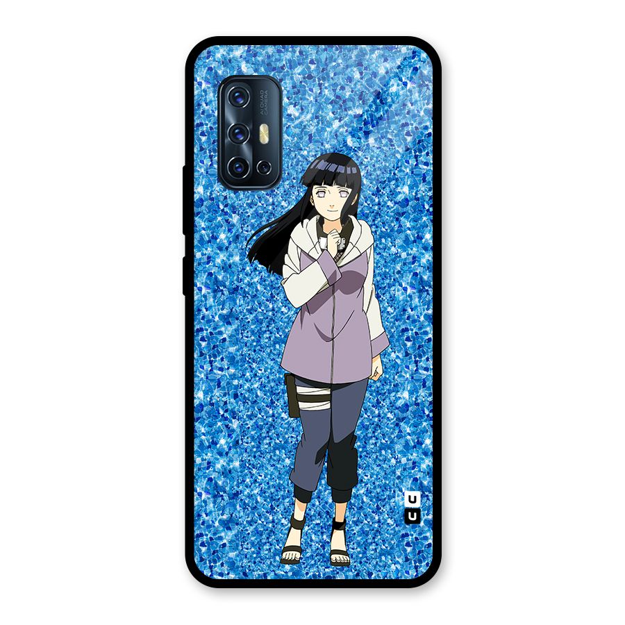 Cute Hinata hyuga Glass Back Case for Vivo V17