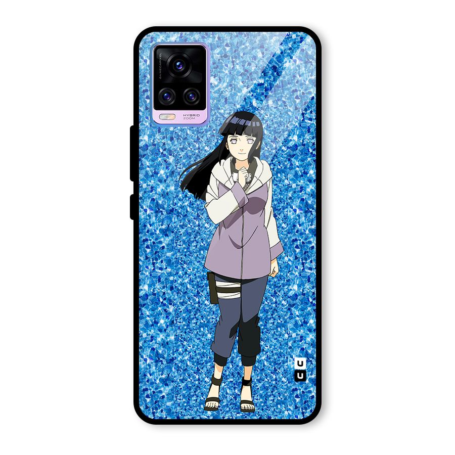 Cute Hinata hyuga Glass Back Case for Vivo V20 Pro