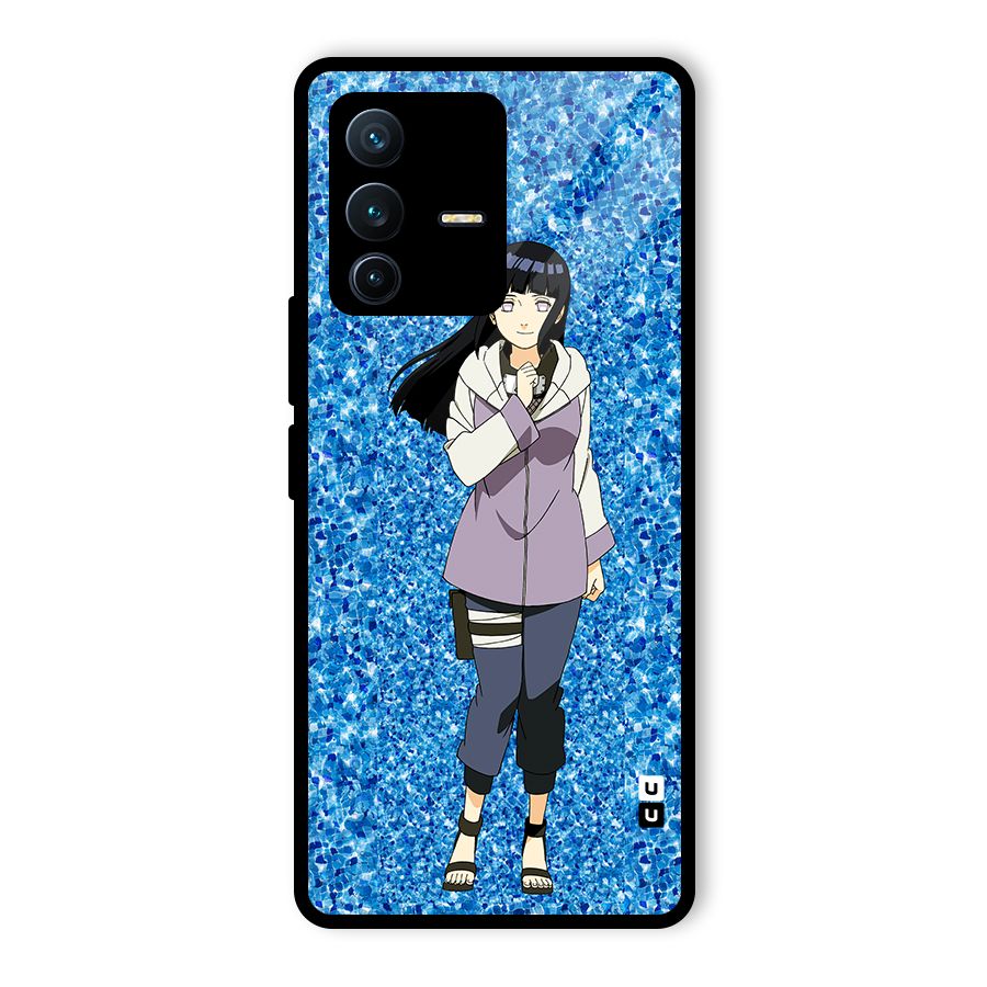 Cute Hinata hyuga Glass Back Case for Vivo V23 Pro