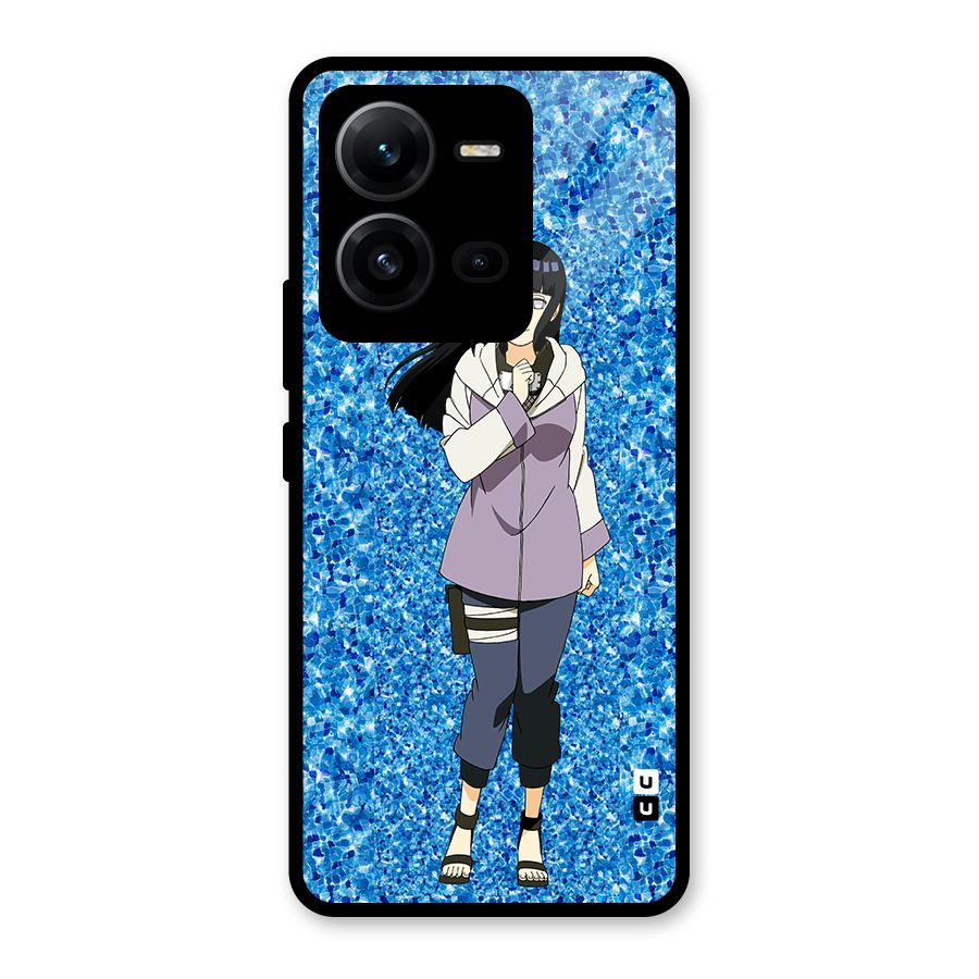 Cute Hinata hyuga Glass Back Case for Vivo V25