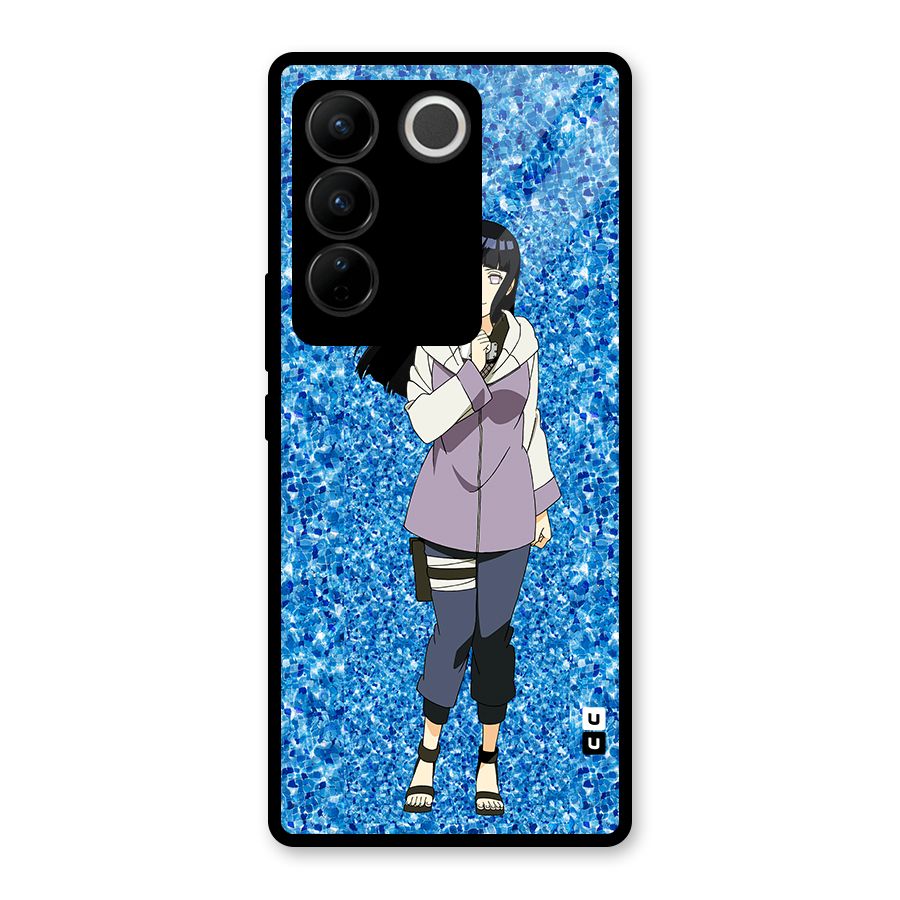 Cute Hinata hyuga Glass Back Case for Vivo V27