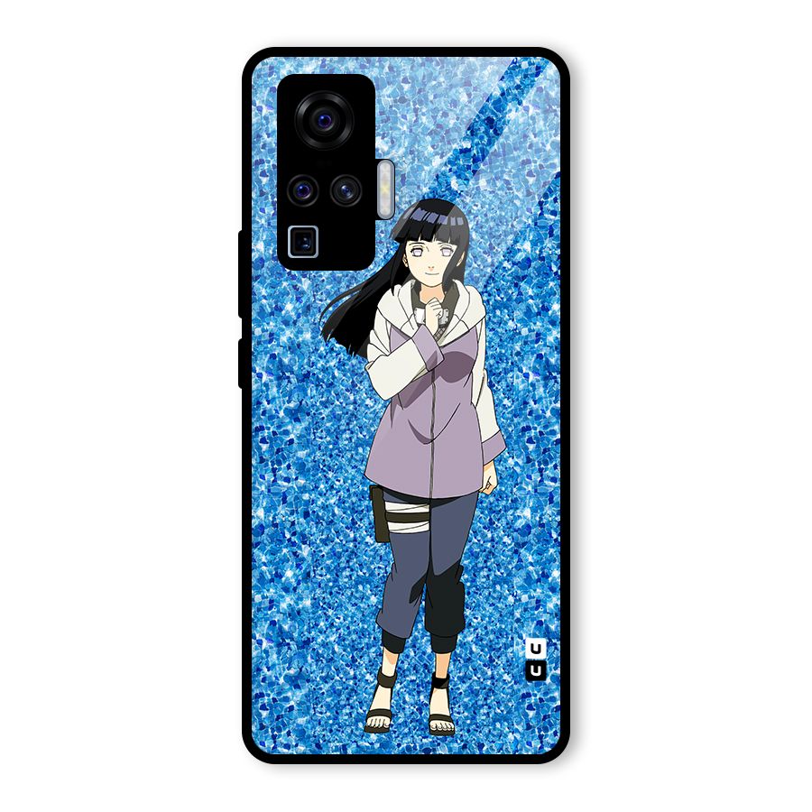 Cute Hinata hyuga Glass Back Case for Vivo X50 Pro