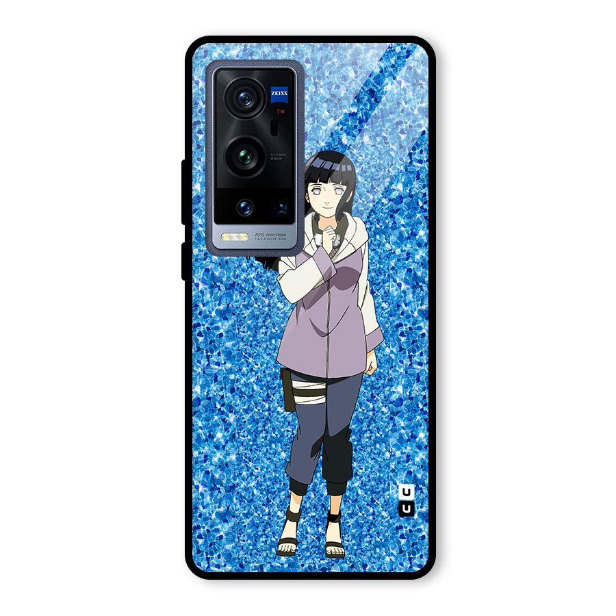 Cute Hinata hyuga Glass Back Case for Vivo X60 Pro Plus