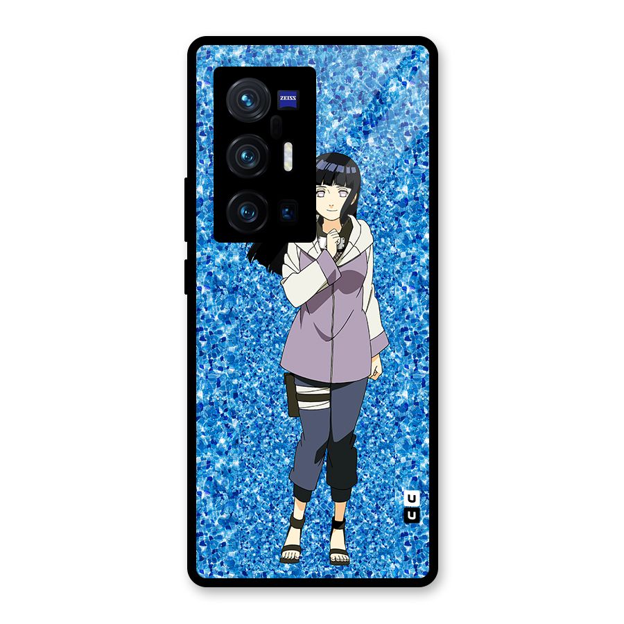 Cute Hinata hyuga Glass Back Case for Vivo X70 Pro Plus