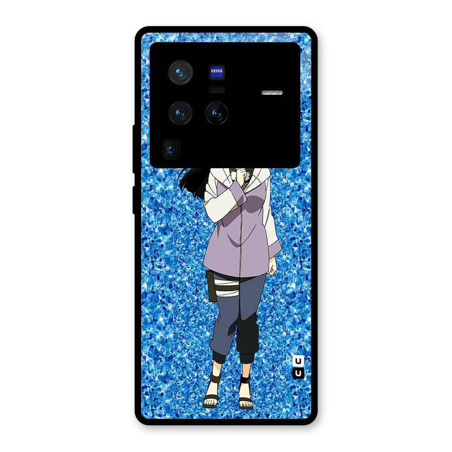 Cute Hinata hyuga Glass Back Case for Vivo X80 Pro