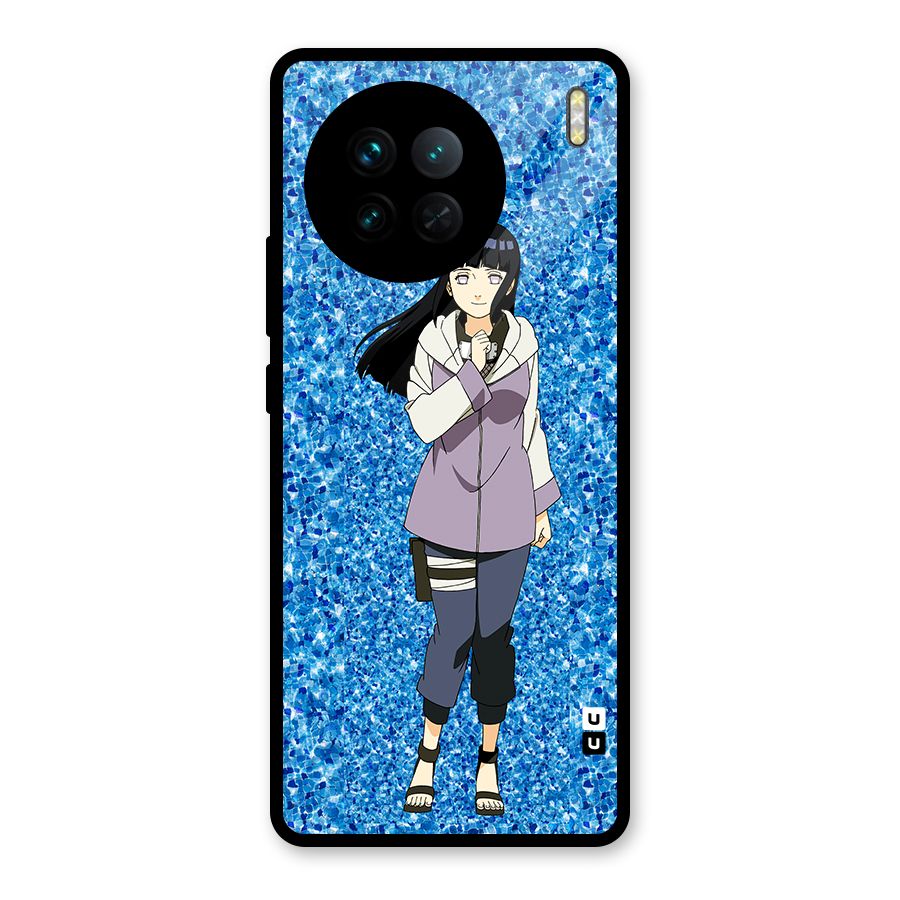 Cute Hinata hyuga Glass Back Case for Vivo X90