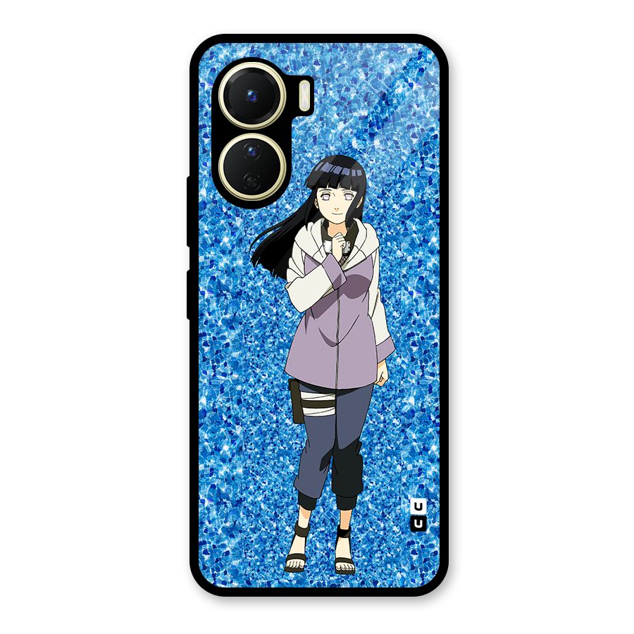 Cute Hinata hyuga Glass Back Case for Vivo Y16