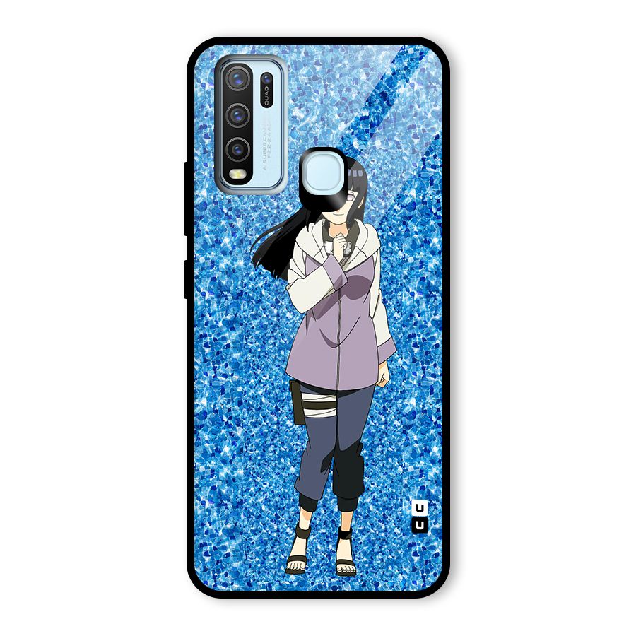Cute Hinata hyuga Glass Back Case for Vivo Y30