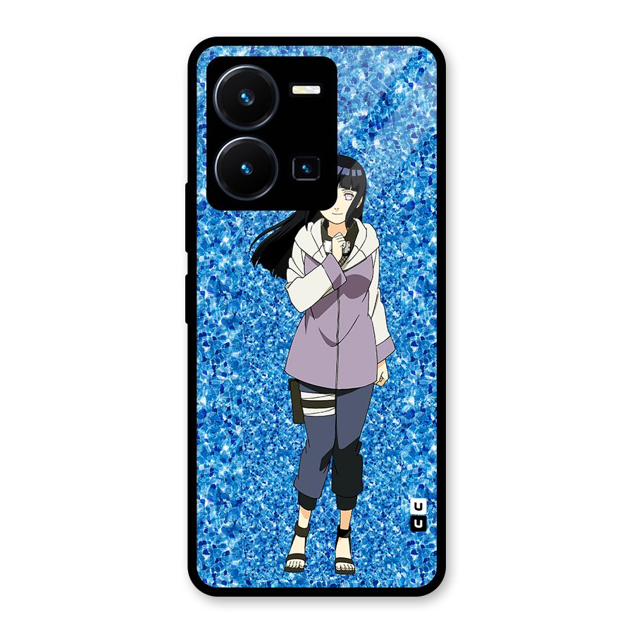 Cute Hinata hyuga Glass Back Case for Vivo Y35