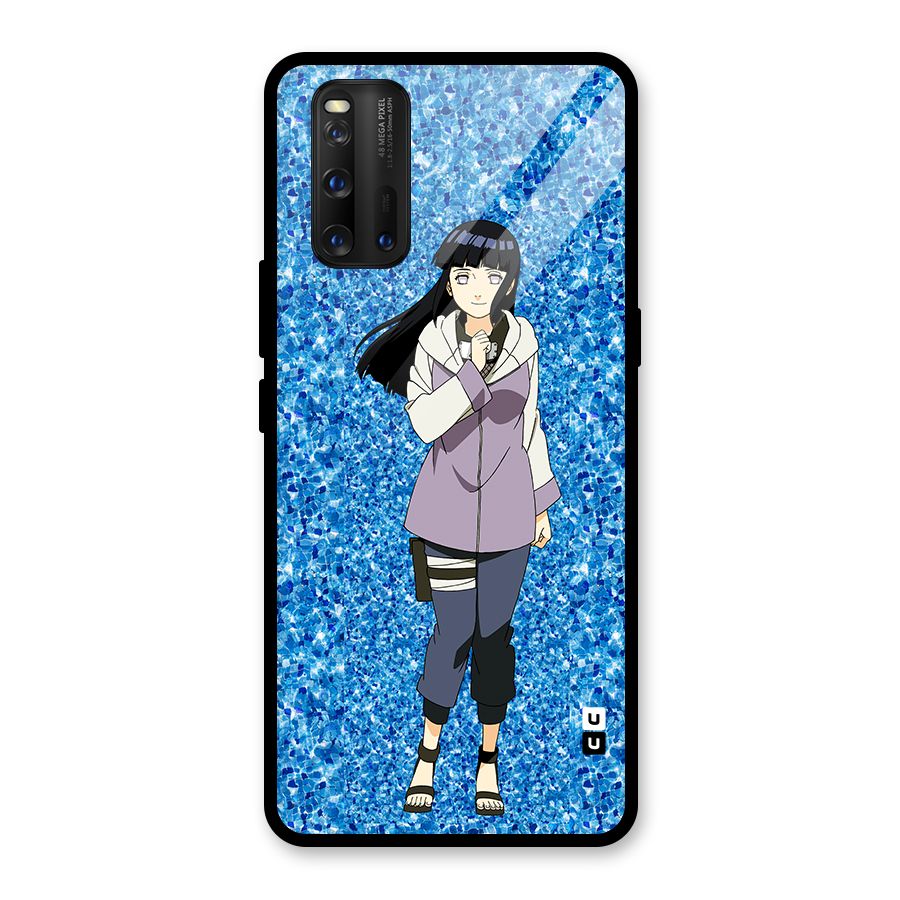 Cute Hinata hyuga Glass Back Case for Vivo iQOO 3
