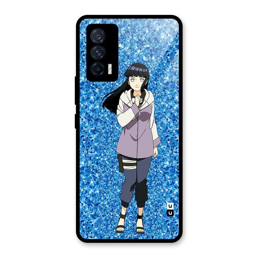 Cute Hinata hyuga Glass Back Case for Vivo iQOO 7 5G